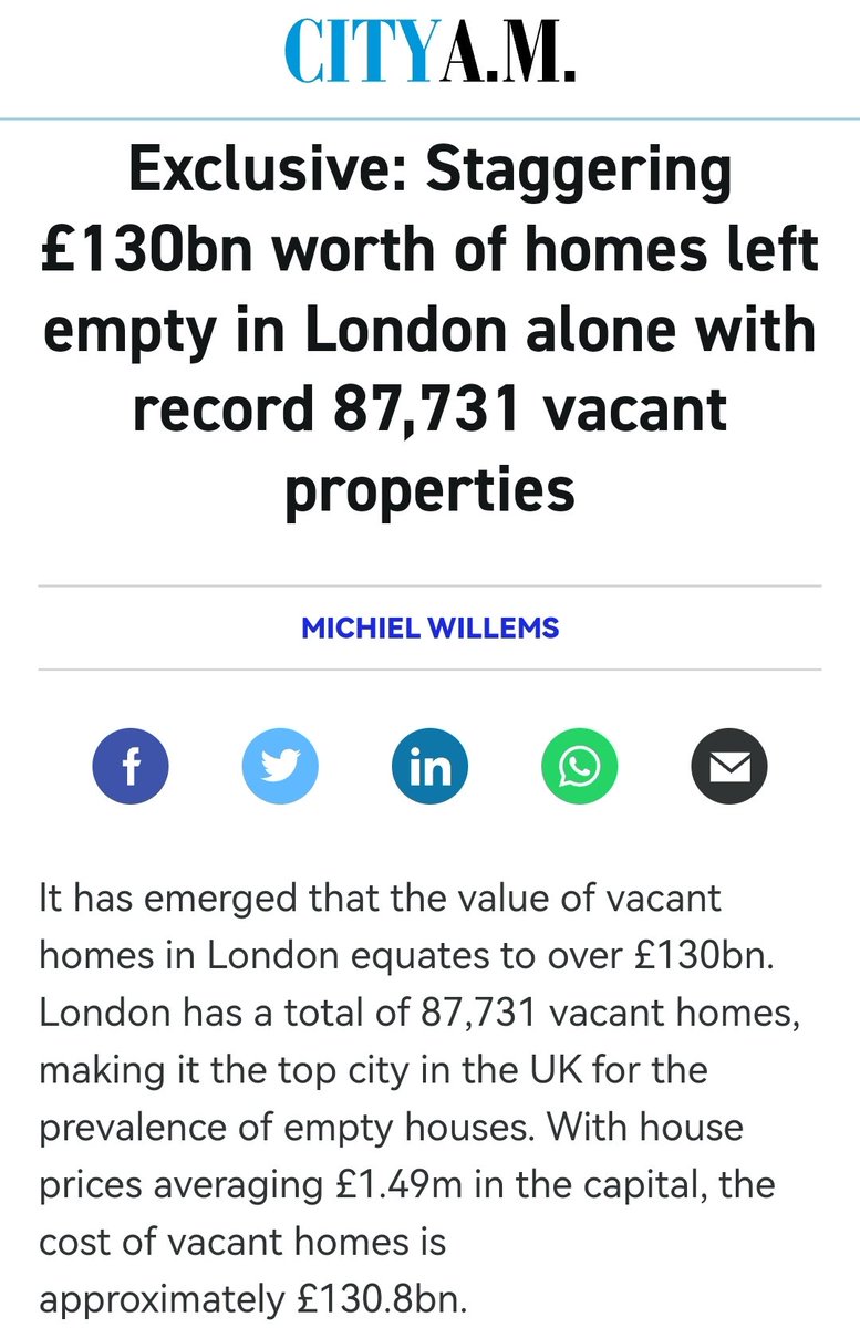 SkewSmug's tweet photo. London has 8,329 homeless and has 87,731 vacant properties, but it's the fault of immigrants that we don't look after our homeless....... https://t.co/bKWBAoY1MF