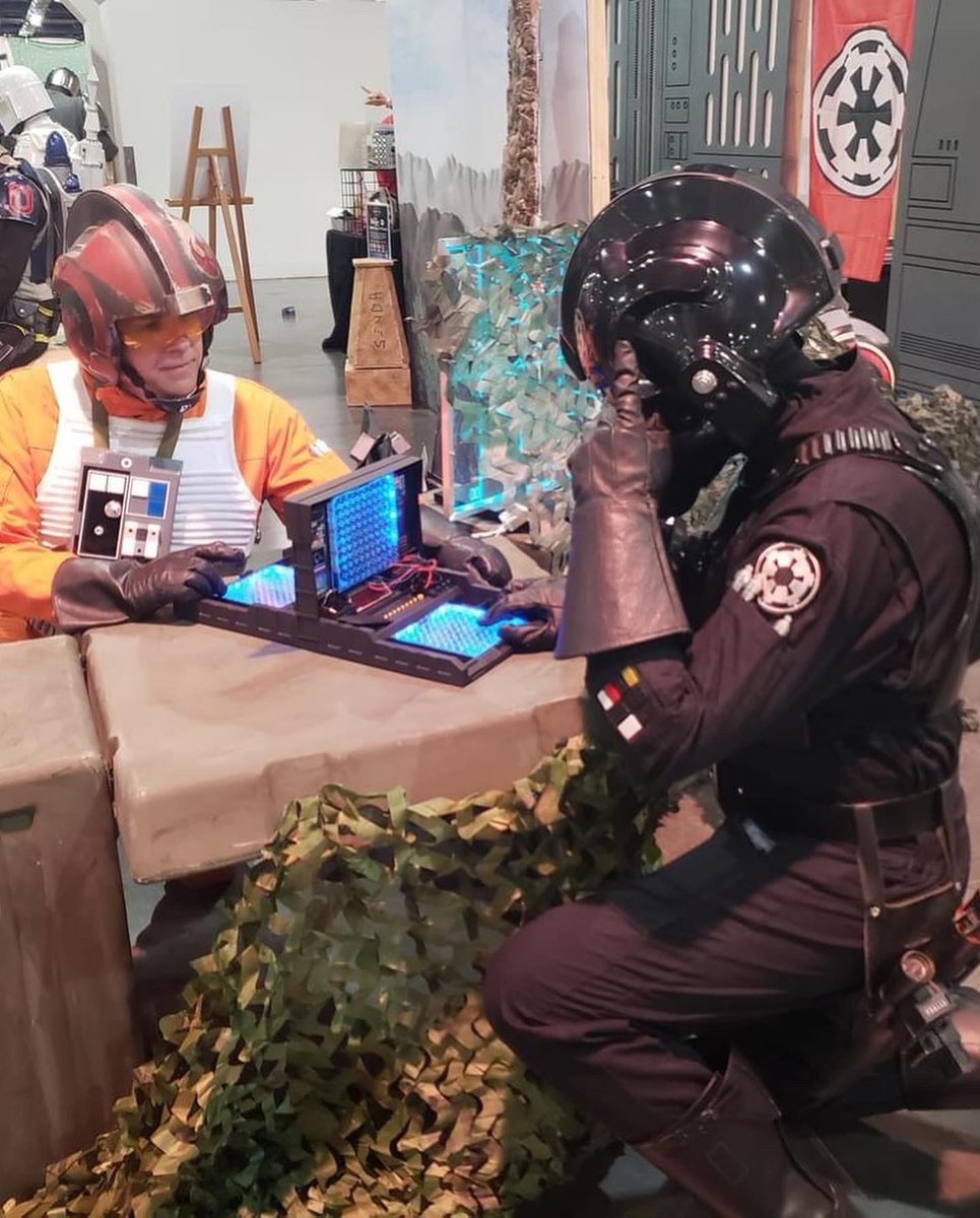 Here we see the new tactical training the TIE pilots are undergoing…or as we call it, an intense game of Battleship. 
#D5 #youdestroyedmydestroyer #lasvegas #501stlegion <a href="/JRS501st/">Jolly Roger Squadron</a>
