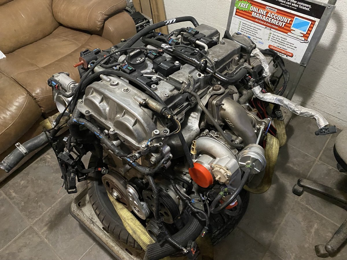 UsedCarFlipping's tweet photo. 2013 Cadillac ATS - My friend never did engine work before, I had done everything accept a complete rebuild. We upgraded to forged internals, bigger turbo, big lobe exhaust cam and stage 3 ECU Tune with down pipe. 2 Men armed with an Internet connection and the will to win. https://t.co/QydNSs5GWA