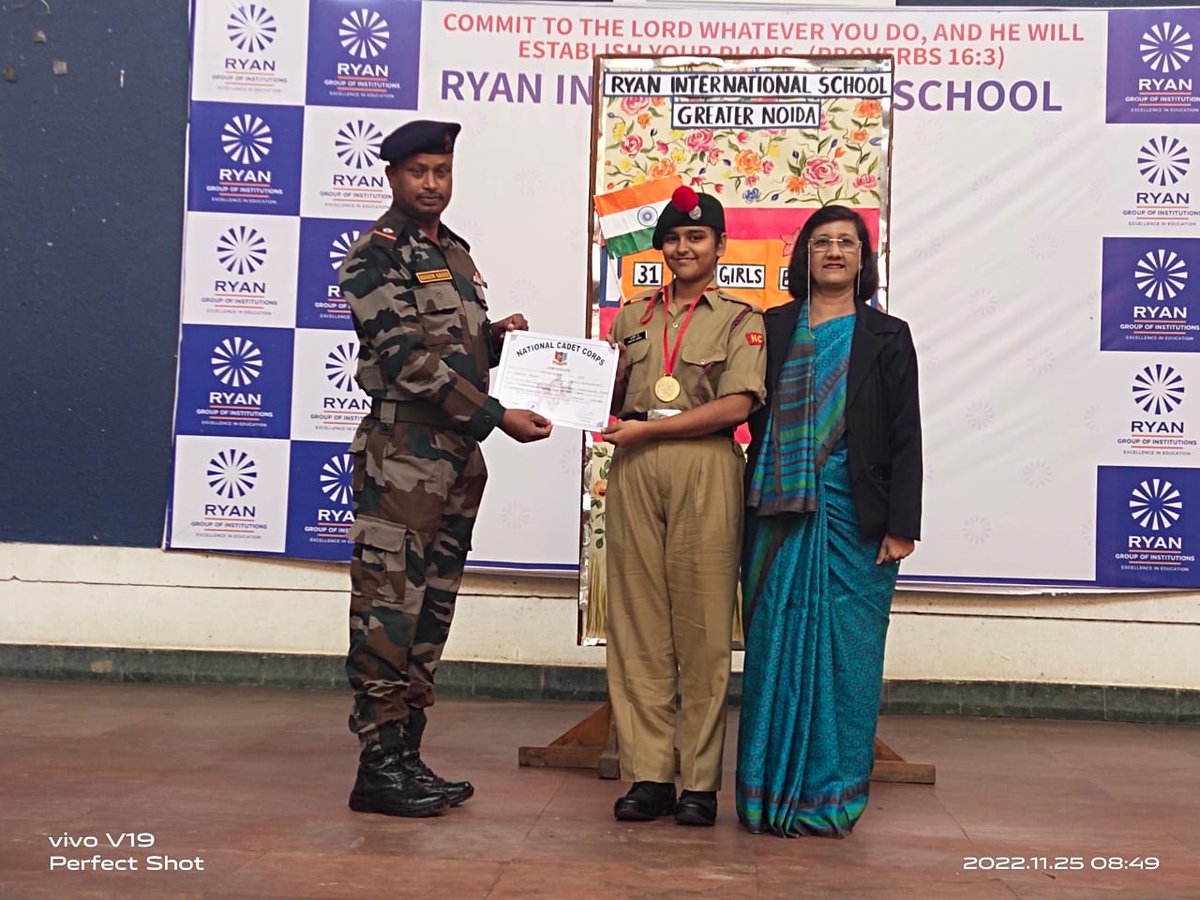 neelu197's tweet photo. #NCCDAY NCC cadets of Ryan International school Greater Noida celebrated NCC day by singing songs reciting poem &amp; dance  @NCCDteUP @HQ_DG_NCC https://t.co/ej8gZlwFtz