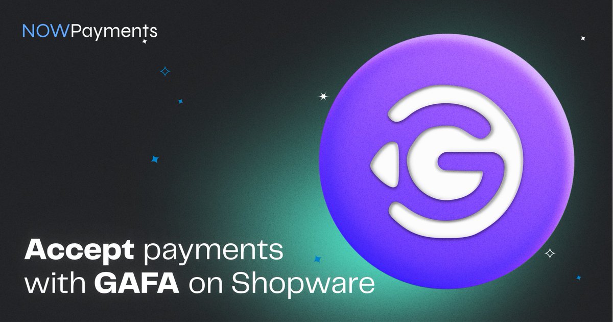 NOWPayments_io's tweet photo. Using #shopware as your #ecommerce solution?
Now you can accept payments with $GAFA by @gafaExperience
⬇️ #GafaToken is available for payments on Shopware ⬇️
https://t.co/ATplwZVKG5 https://t.co/SXLX6OyAJw