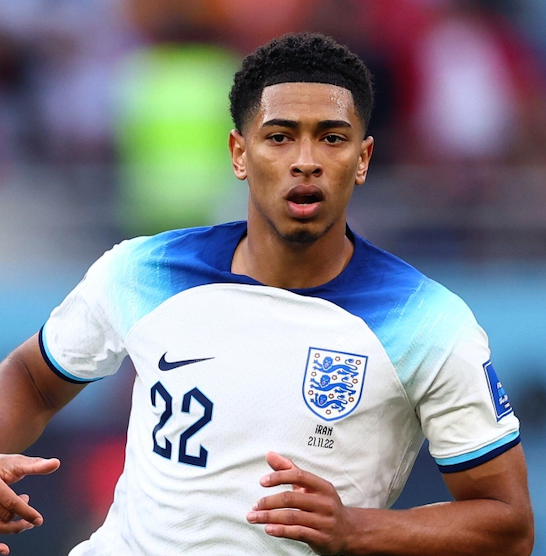 sportbible's tweet photo. The ages of England players at the next World Cup: 

- Jude Bellingham (23) 
- Phil Foden (26) 
- Declan Rice (27)
- Harvey Elliott (23) 
- Bukayo Saka (25)
- Reece James (26)
- Ben White (29)
- Marcus Rashford (29)

England's golden generation will be in it's prime 🔥🏴󠁧󠁢󠁥󠁮󠁧󠁿 https://t.co/ptSimiDUjl