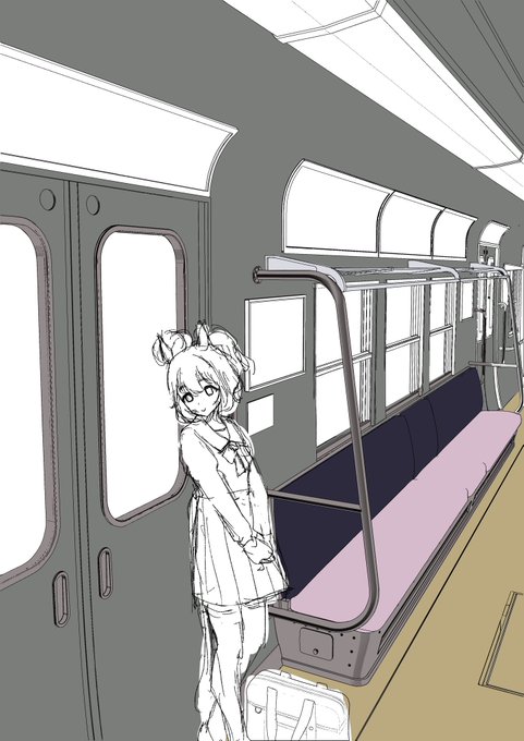 「school bag train interior」 illustration images(Latest)