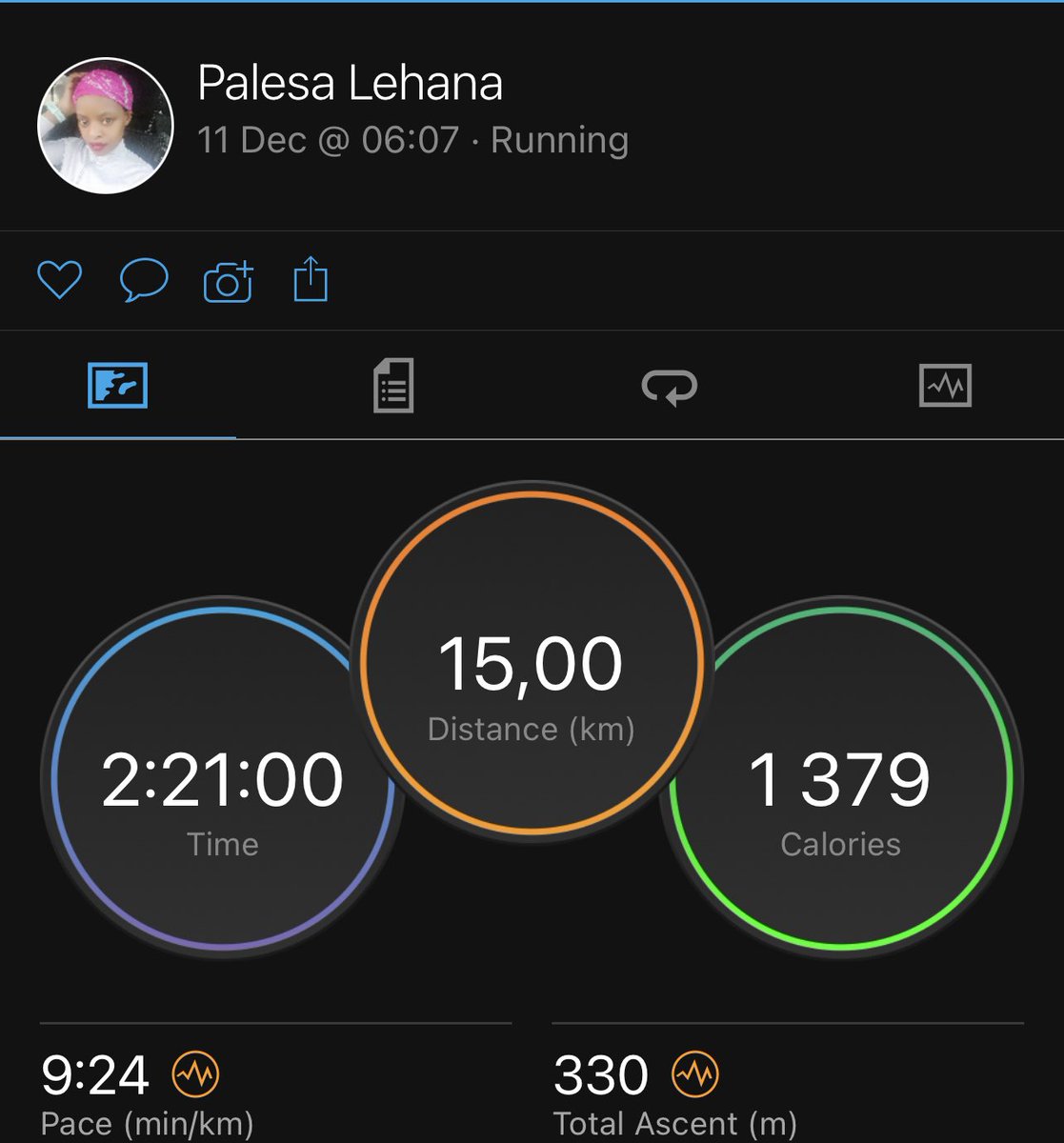 Palesa_Lehana's tweet photo. #MyActive16 #XmasRun https://t.co/pccMvbKfk6