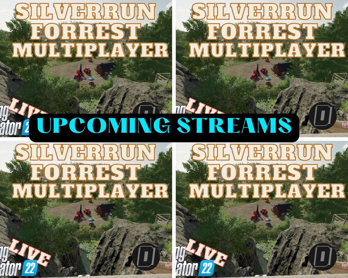 gametimeuk1's tweet photo. So the stream schedule is 12th, 17th, 24th December 2022 then we return on 2nd, 9th, 16th, 23rd, 30th january 2023 @dew1911gaming @redeventgames @VPGFam @farmingsim @GIANTSSoftware #silverrunforrest #platinumexpansion #FarmingSimulator22 https://t.co/Ep0oXz33Nk