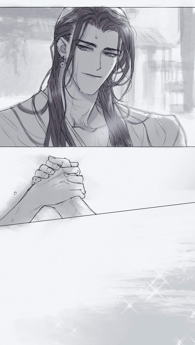 ไม่ใช่ซีนมิตรภาพ แต่เป็นซีนแข่งกันหล่อ 🥹  ขี้เก๊กทั้งคู่เลยwa 