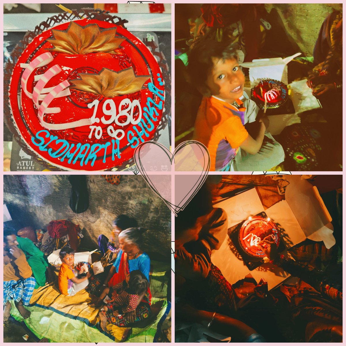 Birthday cake for our king <a href="/sidharth_shukla/">Sidharth Shukla</a> ❤️🌈

Cut a cake with rich family (by heart and health) and felt proud by seeing happiness on their face...

It's all our love and emotion for him ❤️

#SidharthShukla
#SidharthShuklaLivesOn
#SiDecember