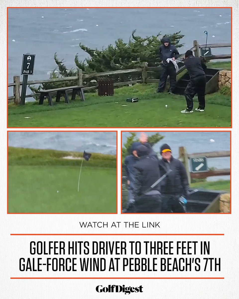 GolfDigest's tweet photo. This guy may have just hit the shot of the century at Pebble Beach. 🤯

Watch here: https://t.co/tLm5eNRJN6 https://t.co/JIYSvtvEJX