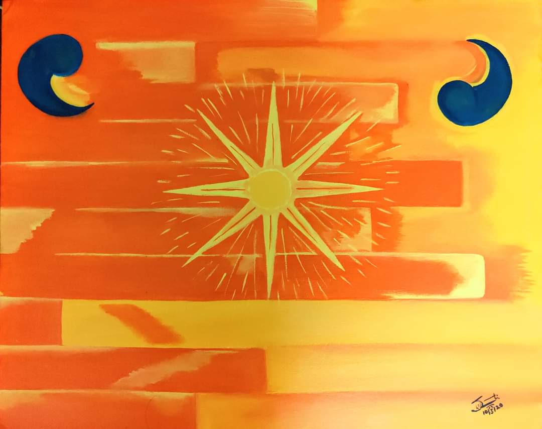 dr_sravanti's tweet image. 6. Title: Enlightenment.

And then, finally comes the &apos;moment of enlightenment&apos; that leads to &apos;hope &amp;amp; positivity&apos; in life depicted by the &apos;quotes&apos; &amp;amp; &apos;emerging radiance&apos; respectively. #scienceofart #CBTfordepression #iacapap2022 #expressiveartstherapy #artforcamh #docartist (7/10)