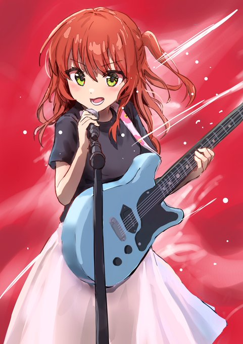 「エレキギター 赤髪」のTwitter画像/イラスト(人気順)