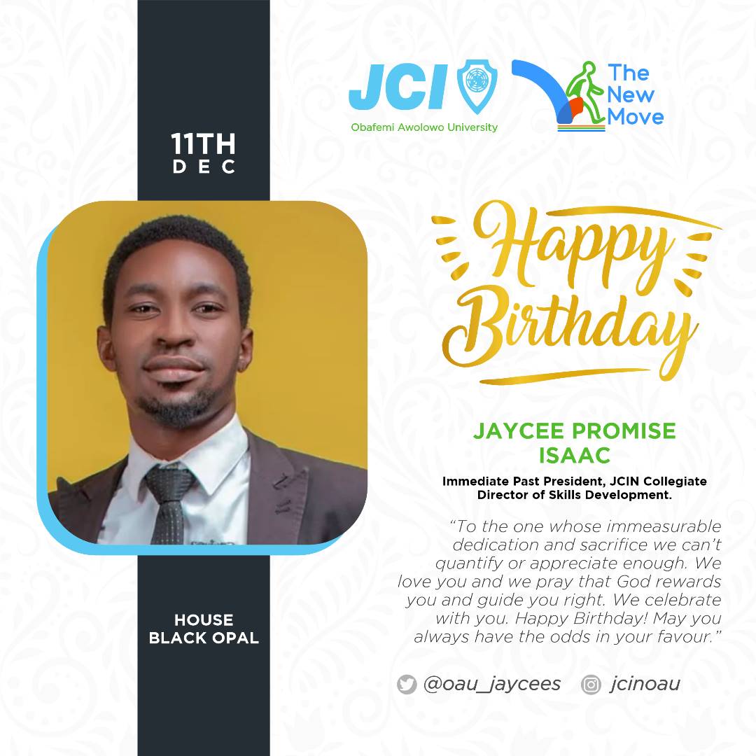 jcinoau's tweet photo. Celebrate with us our immediate past president @thepromiseisaak 💙
We love and appreciate your effort
#capacityleader
#OAU https://t.co/yE4e4JNzpy