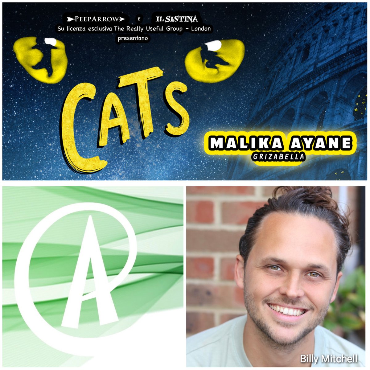 #AccessAdvent 11th December 2022. It's #Cats day today.

<a href="/BilllyMitchell/">Billy Mitchell</a> is the choreographer of #CATS currently playing at The Sistine, Rome, Italy ilsistina.it/cats/ <a href="/PeepArrow/">Peeparrow</a>