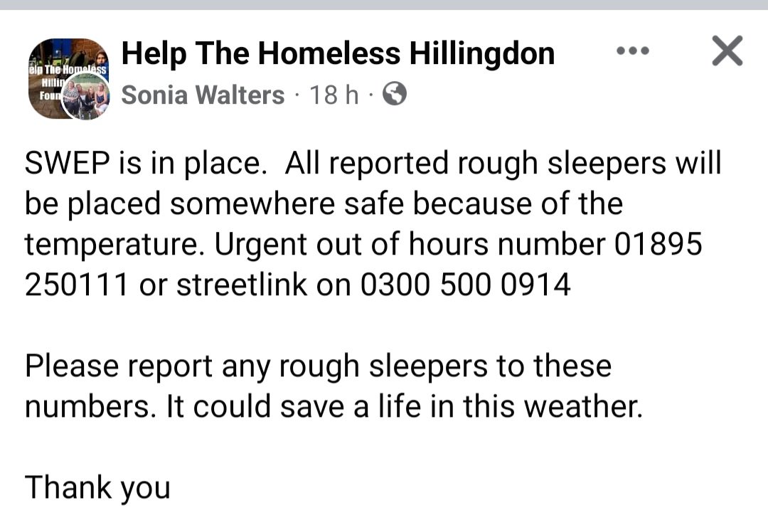 luxmikeshi's tweet photo. To all my Hillingdon colleagues and friends.. please share the link to protect people from the cold weather @CNWLNHS https://t.co/CAgKdZF2du