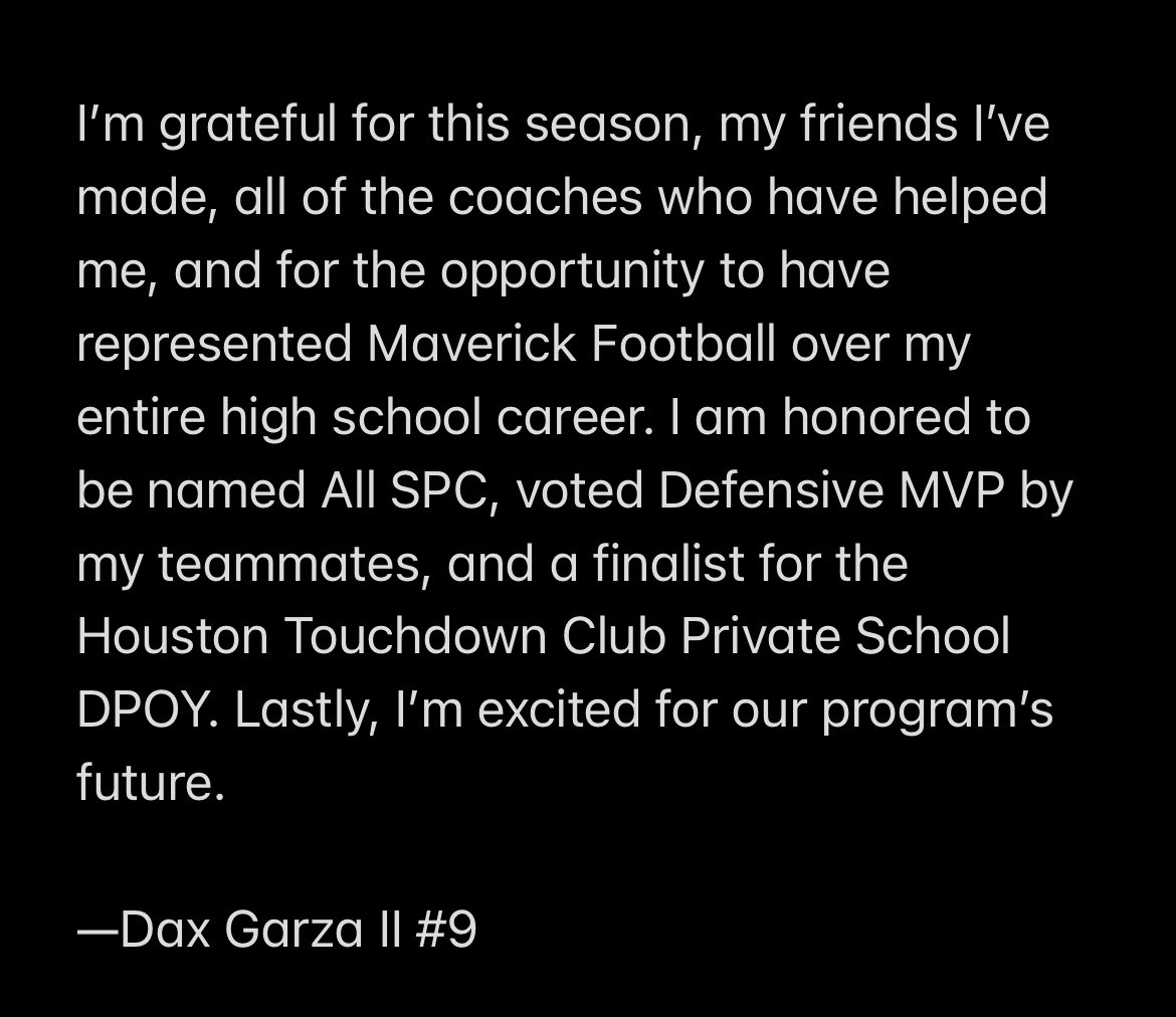 Thank you St. John’s Football ❤️🖤#gomavs <a href="/Coach_Veltri/">Kevin Veltri</a> <a href="/CoachMaloneJ/">Jeff Malone</a> <a href="/justinallen_13/">Justin Allen</a> <a href="/Gpou59Pou/">George Pou</a> <a href="/TXPrivateFBGuy/">Texas Private School Football</a> hudl.com/v/2JwLvJ