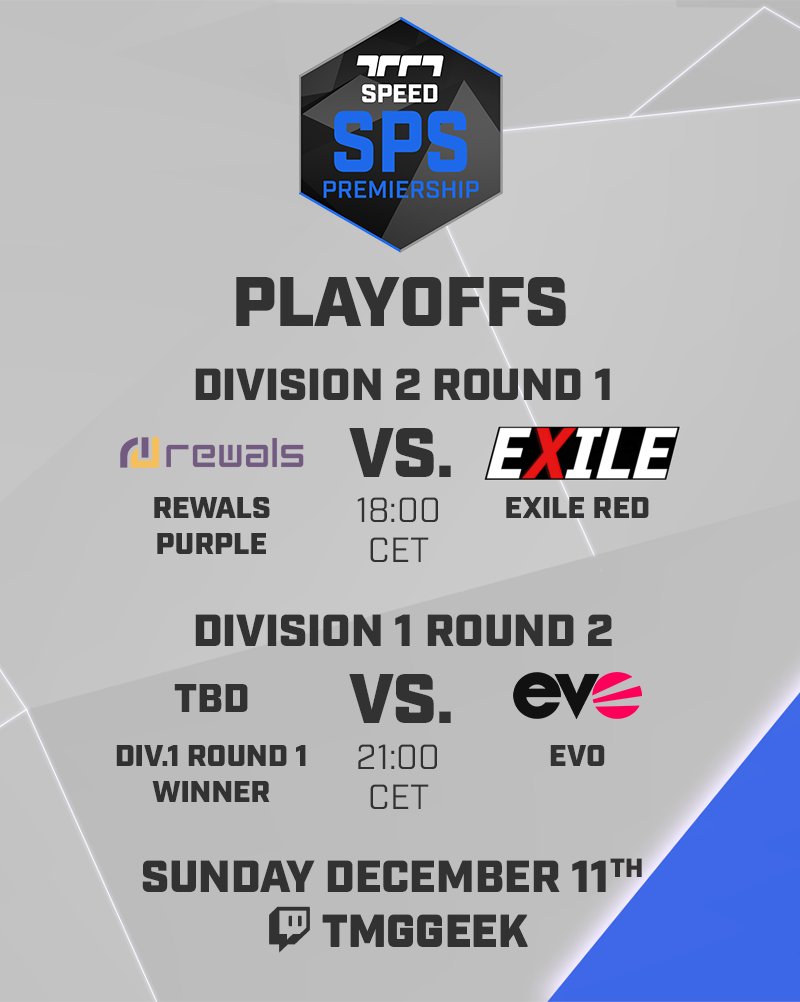 TMGGeek's tweet image. We back with @FSMajorSeries SPS action, and it&apos;s playoff time ! Will be live in 1 hour with the first match !

Div.2 R1 - ReWals Purple ⚔️ Exile Red @ 18:00 CET
Div.1 R2 - Div.1 R1 Winner⚔️ Evo @ 21:00 CET

📺 twitch.tv/TMGGeek

#FMS2022