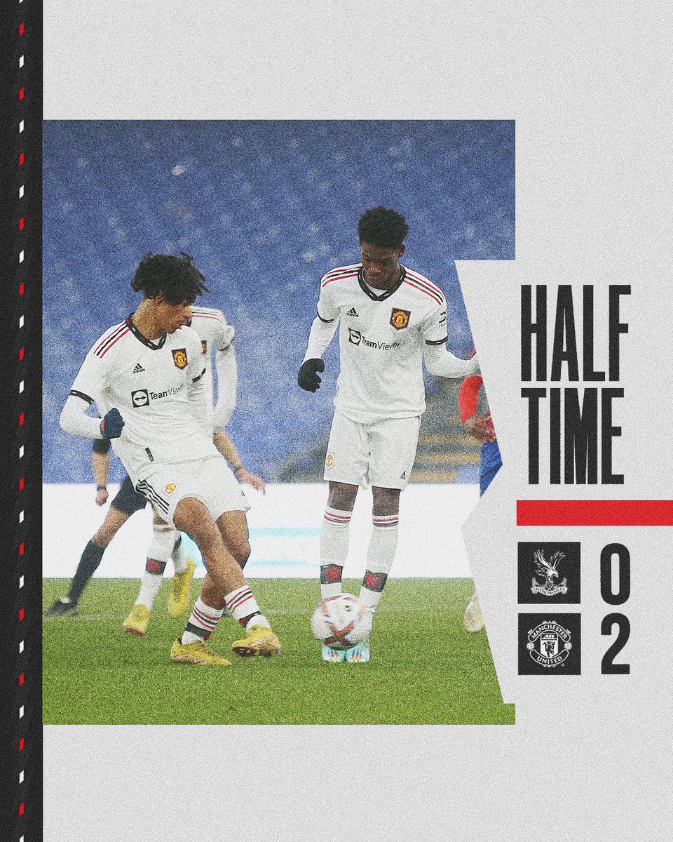 ManUtd's tweet photo. Just the first half we wanted 👊

Goals from Maxi Oyedele and Manni Norkett have put United in a commanding lead at the midway stage of today’s #FAYouthCup tie.

#MUFC || #MUAcademy https://t.co/Z3P7HZw57v