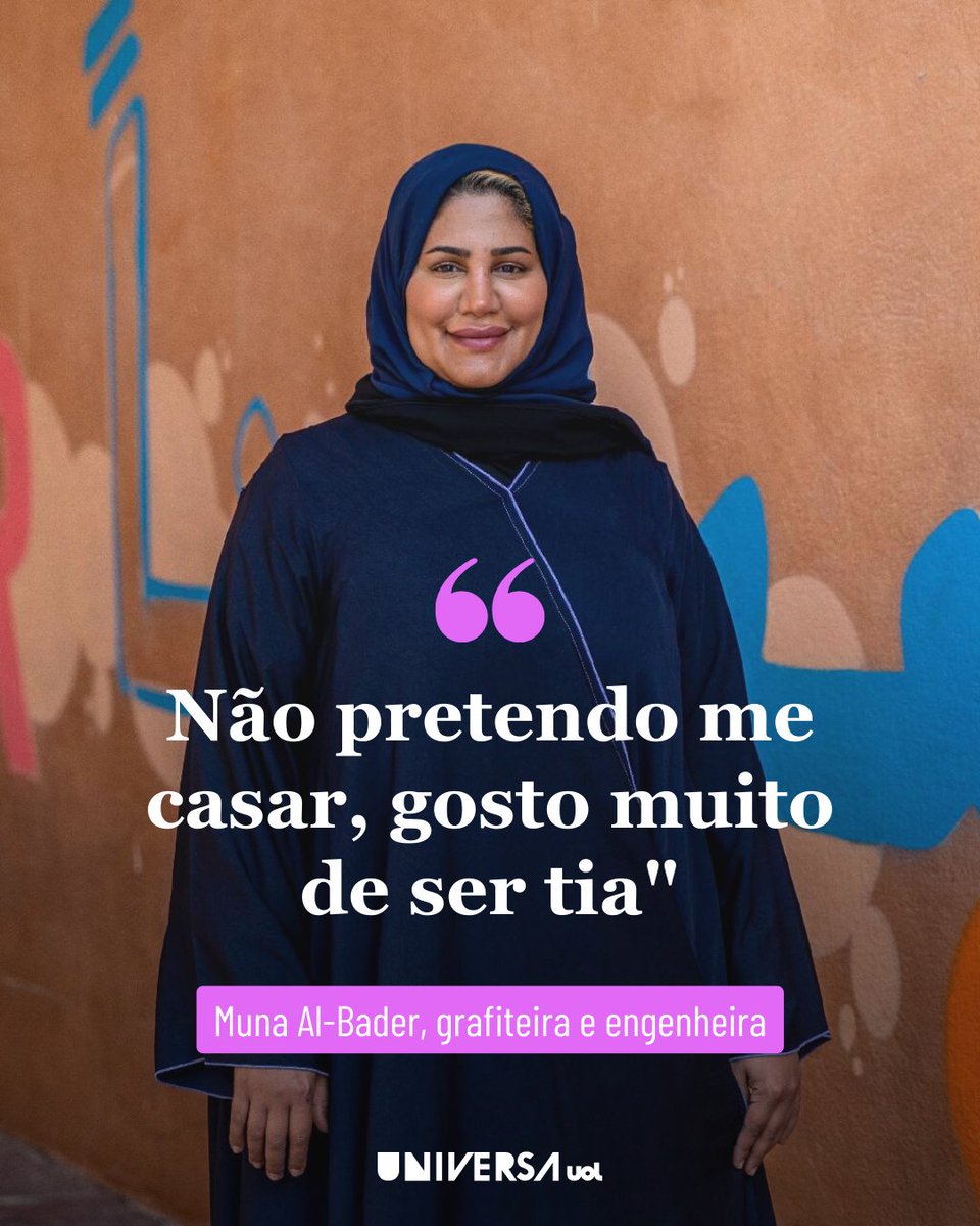 Ela usa um par de óculos Ray-Ban, véu e abaya, um tipo de vestido preto que cobre braços e pernas. Nas mãos, leva um spray. Muna Al-Bader (<a href="/MunaAlbader/">Muna AlBader l منى البدر</a>) é grafiteira e engenheira da computação

Vem de fio conhecer sua história 🧶