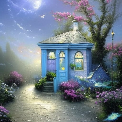 This one didn't work out as what I wanted but it's a cute little house. 

"Blue house - made with <a href="/NightCafeStudio/">NightCafe Studio</a> 

creator.nightcafe.studio/creation/t168i…

#aiart #nightcafe #digitalart creator.nightcafe.studio/creation/t168i…