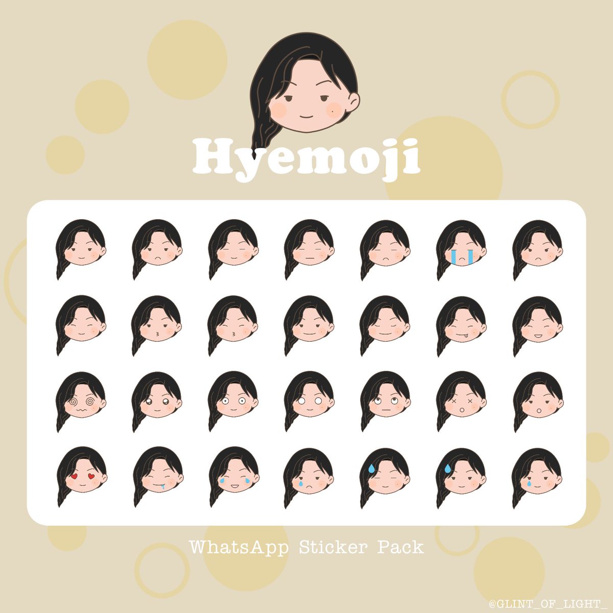 Whatsapp stickers for Hyejin’s Birthday!
Link in Bio~
(WSTicK needed in order to download the sticker pack)
#OurLightHwasa
#JulyWithHwasa