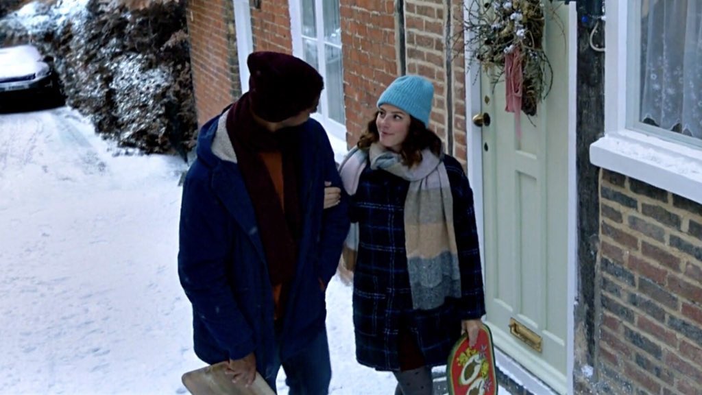 shivlestat's tweet photo. WHY are we not talking about alfred enoch and kaya scodelario’s new christmas film “this is christmas” it’s so cute https://t.co/wG6BXHTTds