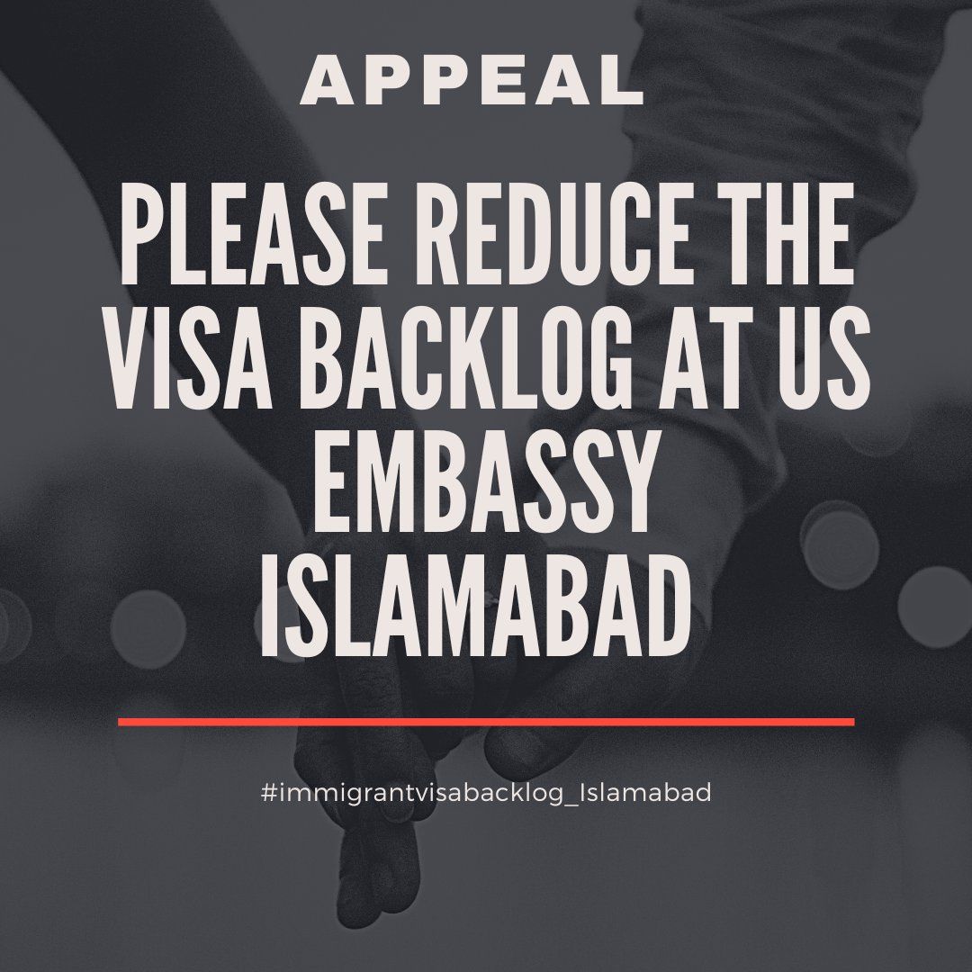 Honey453120's tweet photo. Kindly reduce the huge backlog at @usembislamabad as Pakistani immigrants are suffering for long wait times, despite all of them being documentarily qualified.
@TravelGov @POTUS @SecBlinken
#USinterview_Pakistani_Immigrants #immigrantvisabacklog_Islamabad https://t.co/eOUbGgVU6m