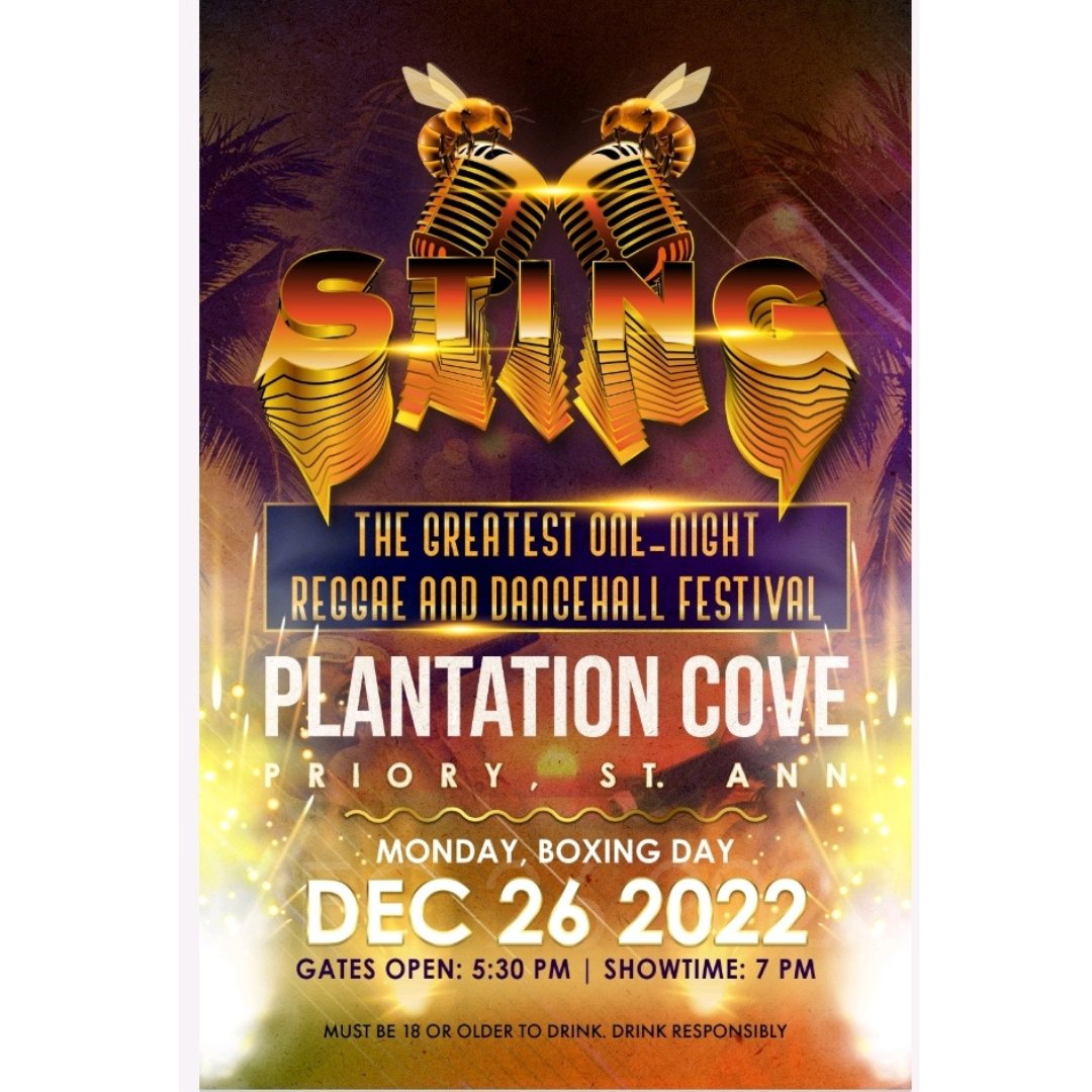IRIE_FM's tweet photo. STING IS BACK! 
Get your tickets @fontana_pharmacy
@fescoja @torpedoloan339 @sharkiesseafoodrestaurant @plantationsmokehouse @reggaesting website and @genuspharmacy in Portmore.

#stingisback
#thestingexperience

#PaidPromo https://t.co/TWz4FKl5pV