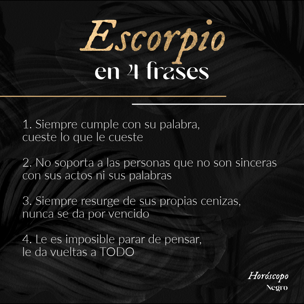escorpio_hn's tweet photo. #Escorpio en 4 frases ✨🔮✨ #horoscoponegro https://t.co/ObcUjpKsYs
