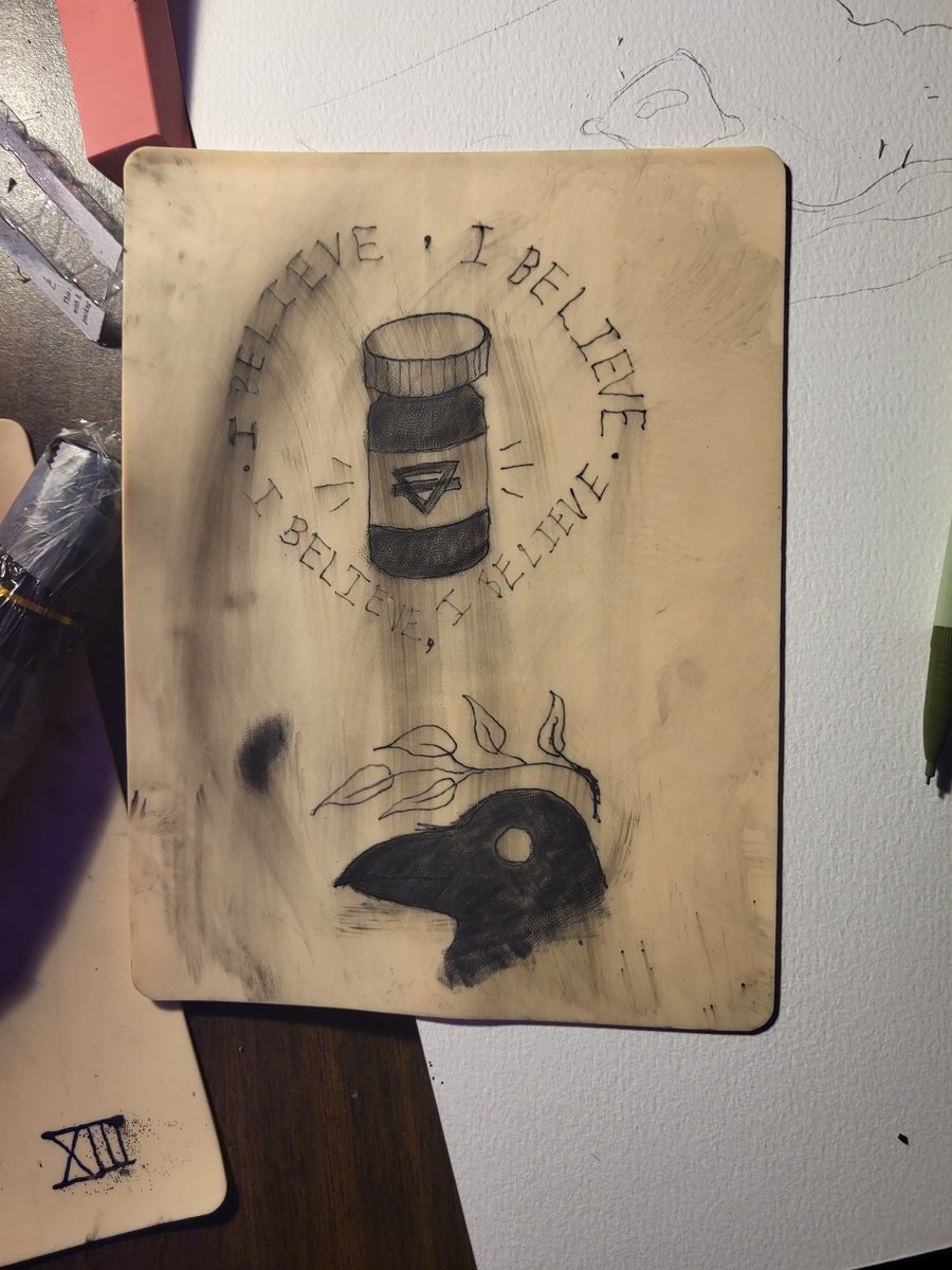 stellarjayeart's tweet photo. I finally got my first tattoo pen and decided to go ham freehanding on some practice skin to get a feel for the weight/settings/etc. before I get into the nitty gritty practicing. Feels like progress, and progress feels good. https://t.co/cmBfjjWorq