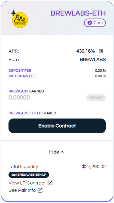 DevWatlar's tweet photo. @TeamBrewlabs #ETH Farm is now active. You can now passively earn $BREWLABS tokens while providing liquidity for #BREWLABS. So many more utilities launching the next few months! Join https://t.co/KY5TVjwCL0 to learn more!

#BSC #Farming #PassiveIncome #100xgem https://t.co/3rYqN6bApb