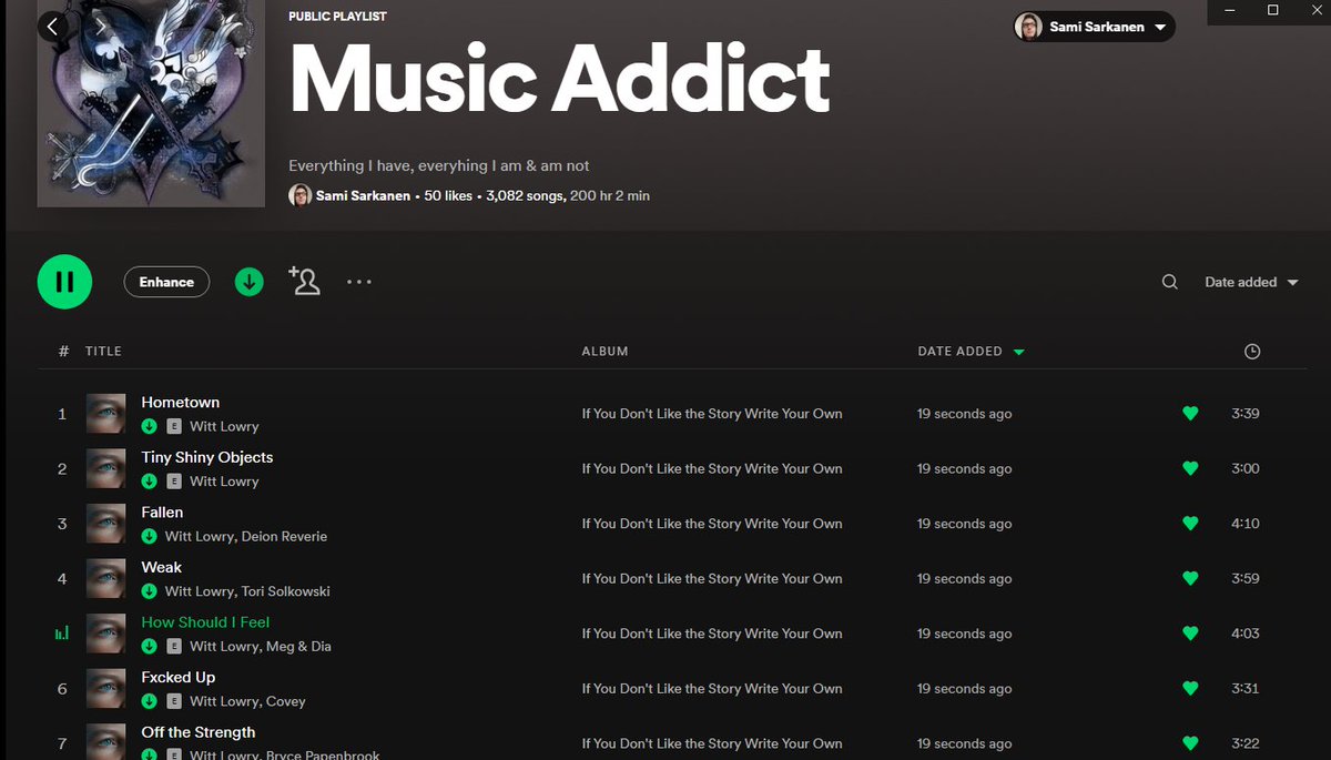 200hr milestone passed on playlist 🥳🥳