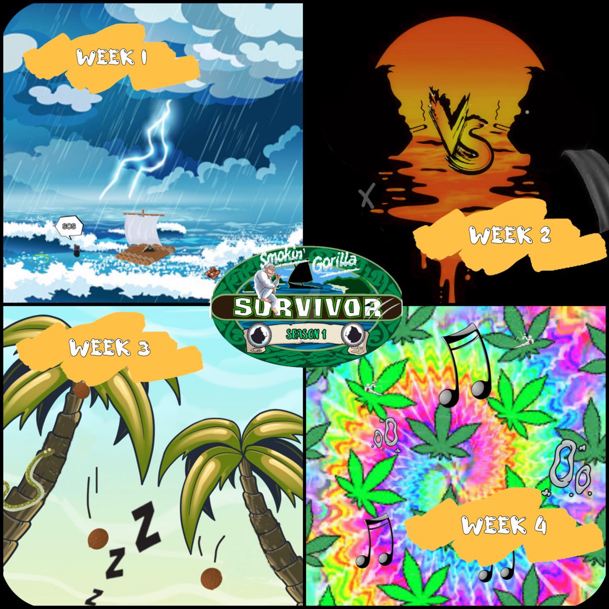 Survivor Island Season 1 is here!

Competition Length:  ~ 4 weeks
Entry:  0.015 ETH 

Each entry will submit NFT ID#s for 4 different gorillas over the 4 week competition. You must OWN these NFTs and they must remain in your wallet for the duration of the weekly competition.