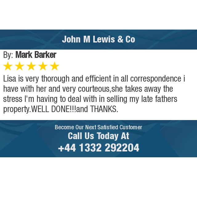 JohnMLewisCo's tweet photo. 5 Star: Mark b. "Lisa is very thorough and efficient in all correspondence i have with her and very courteous,she takes away the..." https://t.co/389SSls9Ot