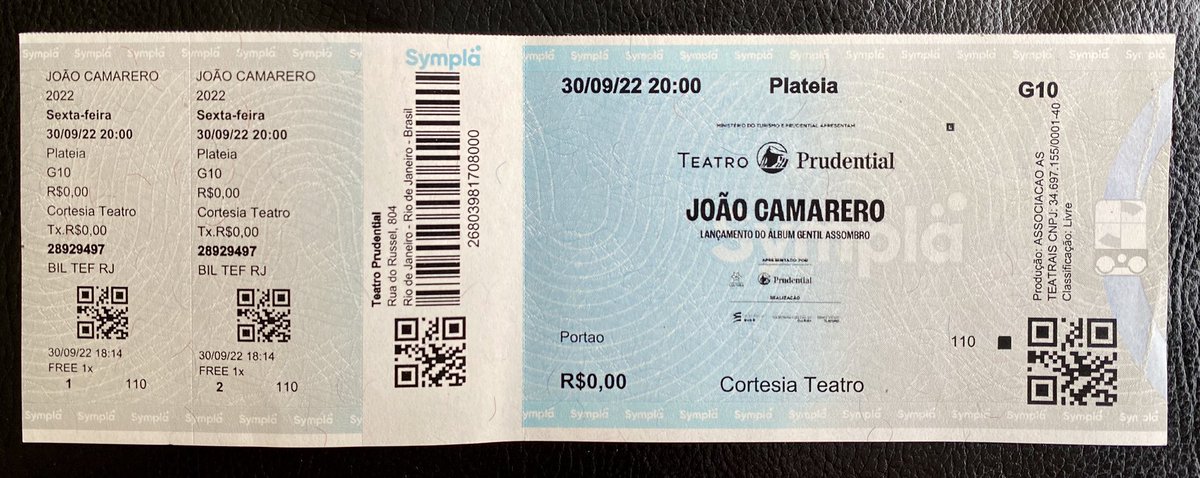 ingressodeshow's tweet photo. #joaocamarero #teatroprudential #RJ 30/09/22 https://t.co/7vdBXgOcgn