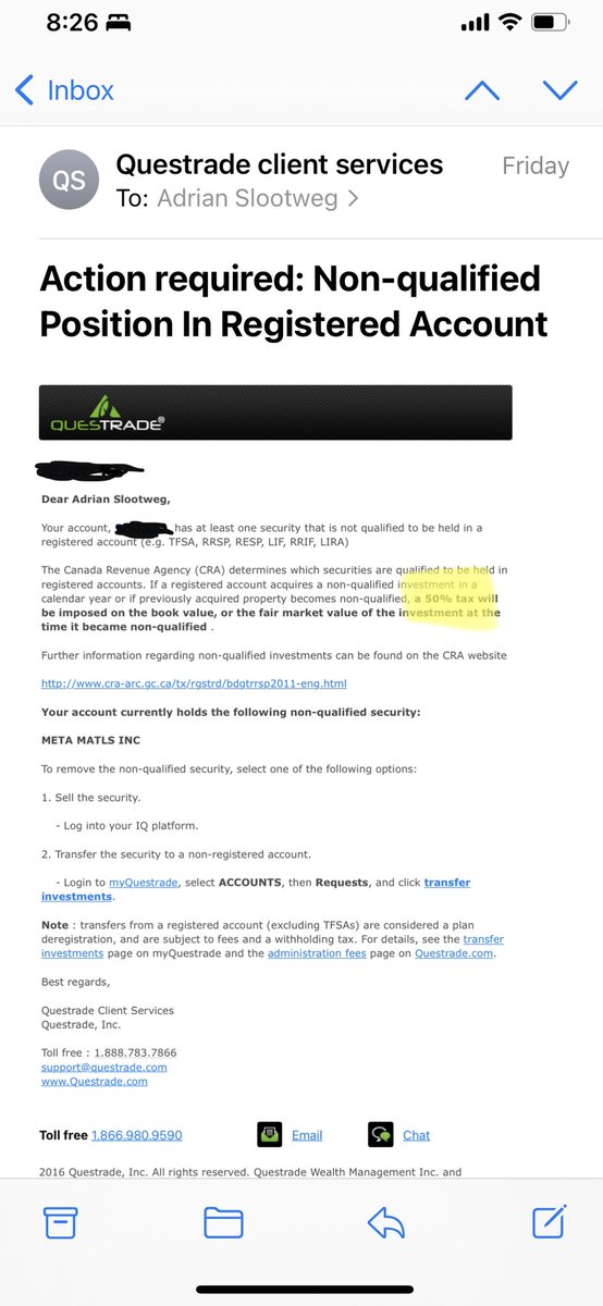 ASlootweg's tweet photo. $MMAT $MMTLP @etrade #finrafruad sure looks like a very threatening letter to receive on Friday. Hmmmm @palikaras @Metamaterialtec https://t.co/YaK8mNZDq6