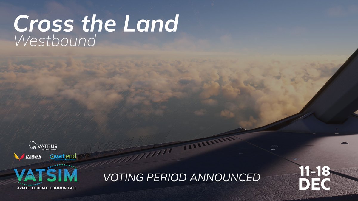 👀📝Its voting time. #CTLW23 <a href="/VATEUD/">VATSIM Europe Division</a> <a href="/VATRUS/">VATSIM Russia✈</a> <a href="/vatmena/">VATSIM Middle East & Northern Africa</a> <a href="/vatsim/">VATSIM</a> 

🛫More Info: vats.im/ctlw23_vote