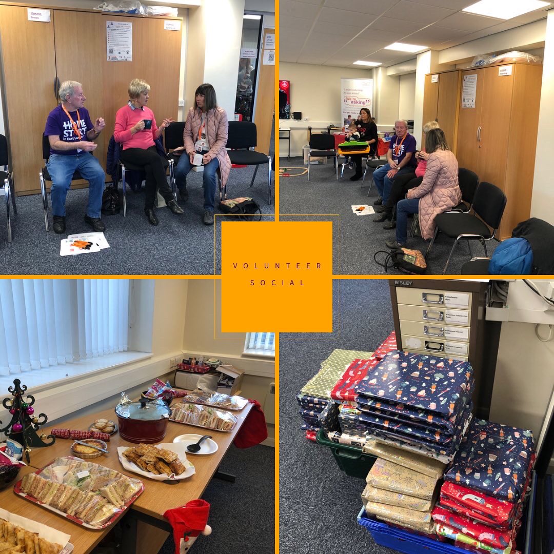 LancsHome's tweet photo. Lots of fun at the volunteer social we had at the office. There was present wrapping, food and a quiz. Thanks to everyone who came and for all your hard work and support. #volunteer #volunteering #heartofhomestart #supportingfamilies #homestartineastlancashire https://t.co/04oboeclxD