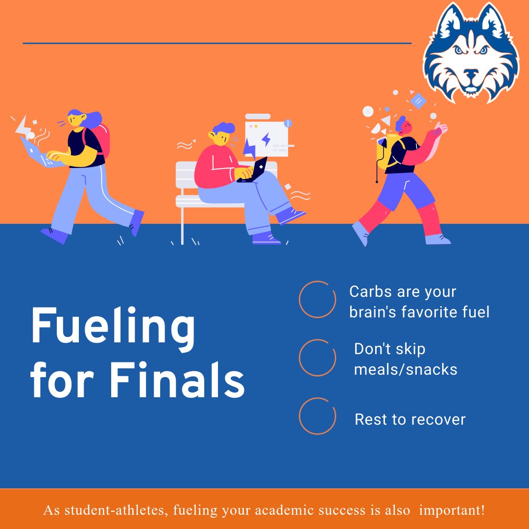 HCUNutrition's tweet photo. Huskies, here are some finals week tips!

Keep in mind that you can support your academic success through nutrition as well! 

#dawgsup #dawgfuel https://t.co/QtQxZmE31h
