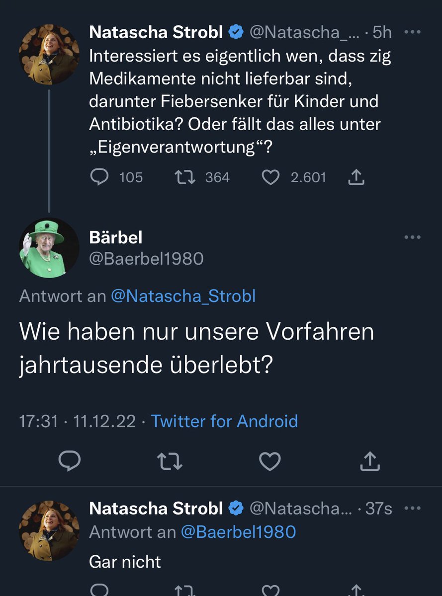 Ahhhh, die gute alte Zeit als (checks notes) man mit 23 bei der vierten Geburt elendig verblutet ist und mit Glück 1 von 3 Kindern den 5. Geburtstag gefeiert hat. Wie toll war die Welt ohne Antibiotika und Impfungen. Idylle pur.