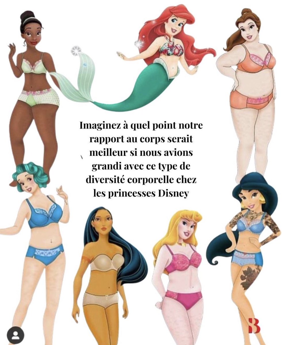 Genre des enfants ont complexé sur le corps de princesse de dessins animés ? C’est vrai les filles ?