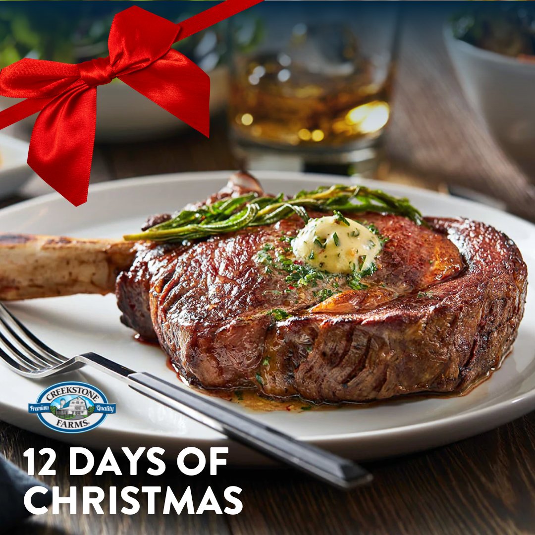 12 Days of Christmas: DAY 11 - USDA Natural Prime Cut Steak Packages #CreekstoneFarms #12DaysofChristmas #Natural #PRIME #BlackAngusBeef #Holidays #ribeyes #filet #stripsteak #cowboy shop.creekstonefarms.com/collections/cu…