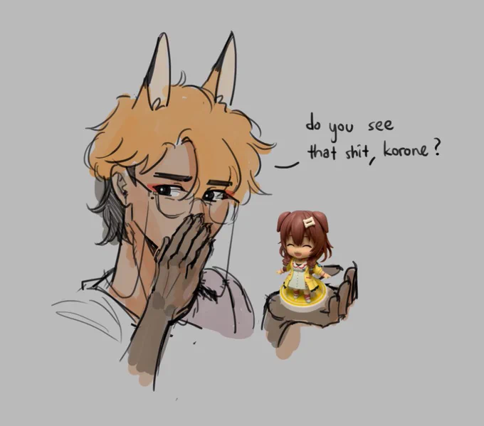i am having fun w my korone nendoroid 