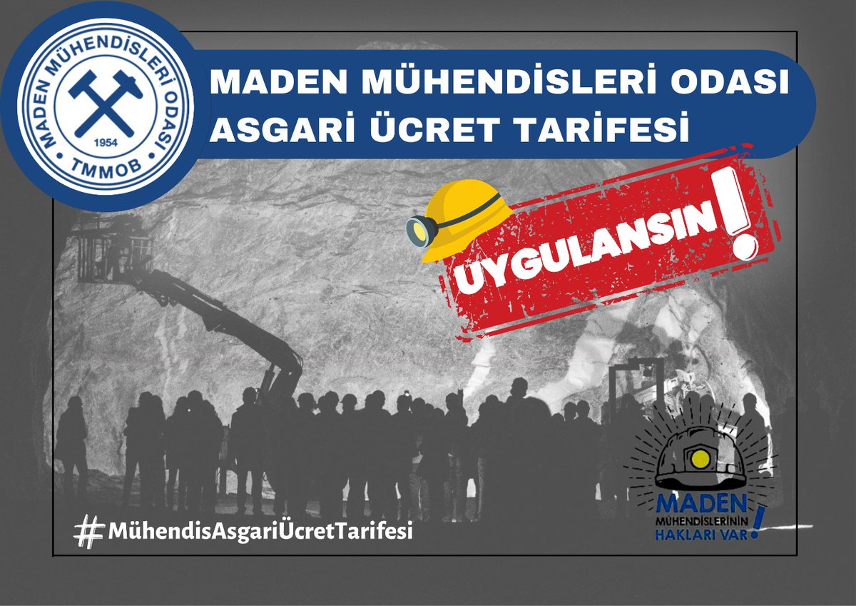 #MühendisAsgariÜcretTarifesi 'nden VAZGEÇMİYORUZ!
Bugünümüzü ve yarınımızı güvence altına almak için Odamızın belirlediği asgari ücret tarifesinin uygulanmasını istiyoruz!
<a href="/TMMOB1954/">TMMOB</a> 
<a href="/sgksosyalmedya/">SGK</a> 
<a href="/MAPEGTC/">MAPEG - Maden ve Petrol İşleri Genel Müdürlüğü</a> 
<a href="/TCEnerji/">T.C. Enerji ve Tabii Kaynaklar Bakanlığı</a> 
<a href="/csgbakanligi/">T.C. Çalışma ve Sosyal Güvenlik Bakanlığı</a>