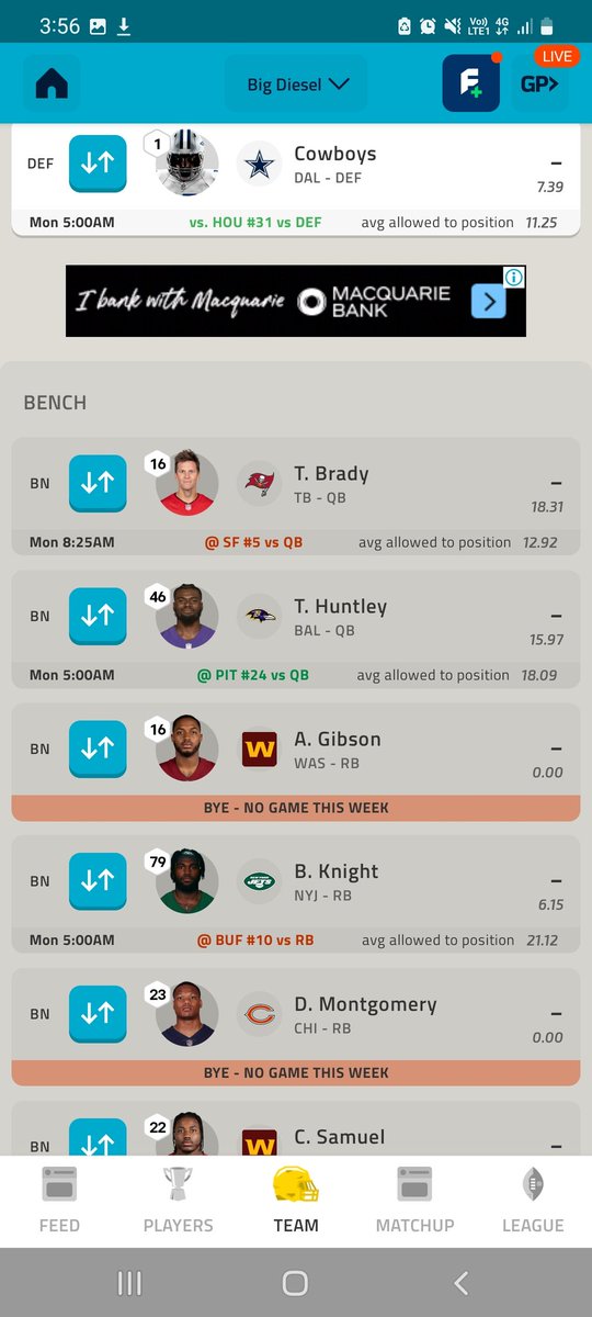 Dwill2312's tweet photo. @NFLFantasy Would you change anything? https://t.co/ZQHathcGsP