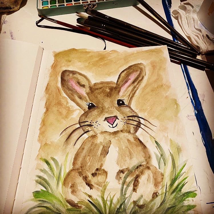 bpezell's tweet photo. Still learning the magic of watercolors but this little guy was fun to create. #artmatters #watercolor #justlearning https://t.co/FtKi3DjKbg