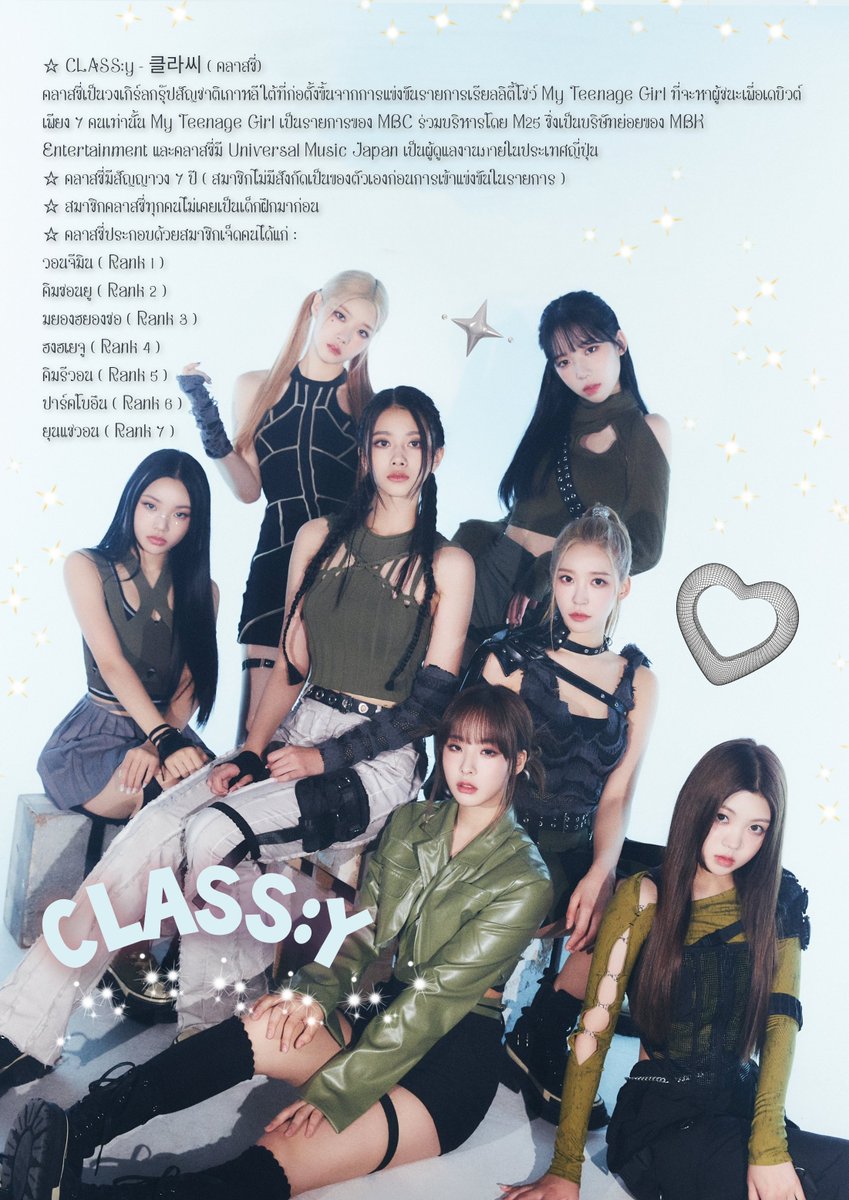 CLASSyTHAILAND's tweet photo. มาทำความรู้จักสาวๆคลาสซี่กันค่ะ ✨

(ในอนาคตจะพยายามอัพเดตข้อมูลเรื่อยๆนะคะ)
#클라씨 #CLASSy 
@M25_CLASSy https://t.co/4e2b6b6rEp