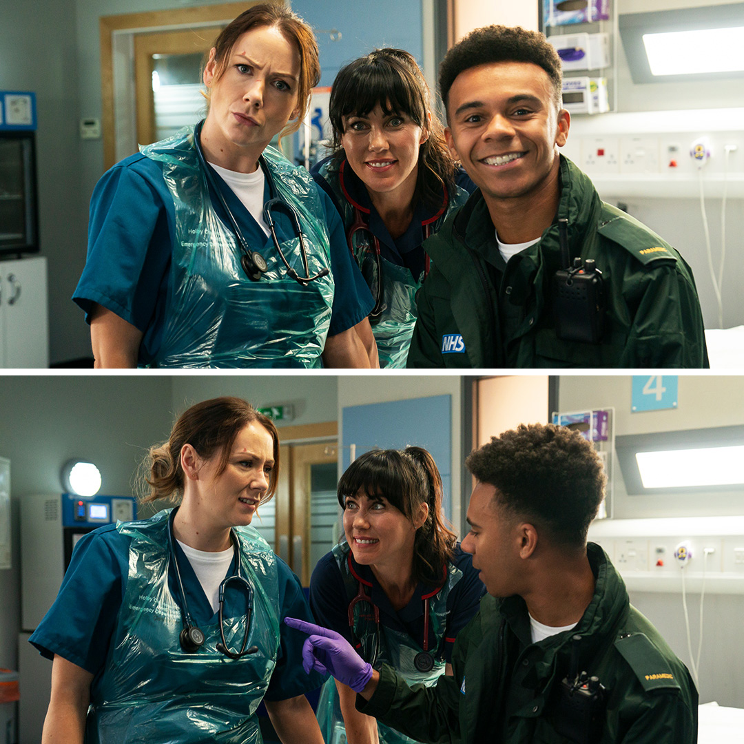 Inbetween improv.
 
#Casualty is available to watch on <a href="/BBCiPlayer/">BBC iPlayer</a> 📺