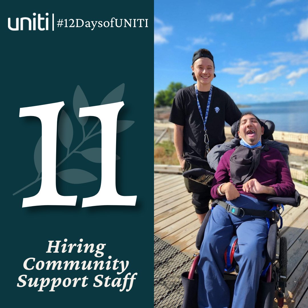 uniti4all's tweet photo. Day 11: Today, we present to you #CommunitySupport Staff.
Find out about becoming a #CommunitySupportWorker here: https://t.co/zBvW3I59Fp
Learn about our #HolidayFundraiser at https://t.co/CLsUq3edvZ
#12DaysOfUNITI #Disability #Inclusion #Hiring #Surrey #WhiteRock #BC #Canada https://t.co/FkWSlkH9FP