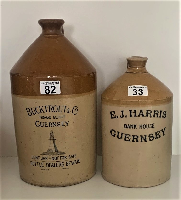 CIAuctions's tweet image. Interest in Guernsey stoneware continues to exceed expectations. These two sold for £700 and £800 respectively, with bidders competing from Jersey, Sark and Guernsey. We are now accepting entries for our January 29th, 2023 Auction.