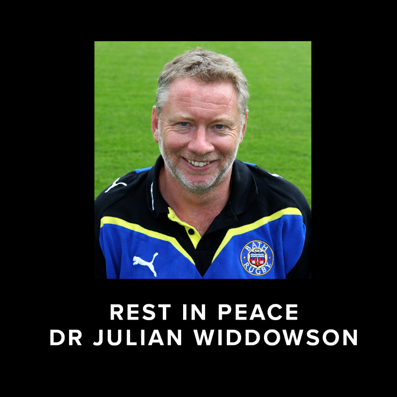 BathRugby's tweet photo. Bath Rugby is devastated to learn of the sad passing of former club doctor Julian Widdowson. 

A kind, caring man and an excellent professional in his field, Julian spent 12 years at The Rec between 2003-2015.

Our thoughts go out to his family 💙