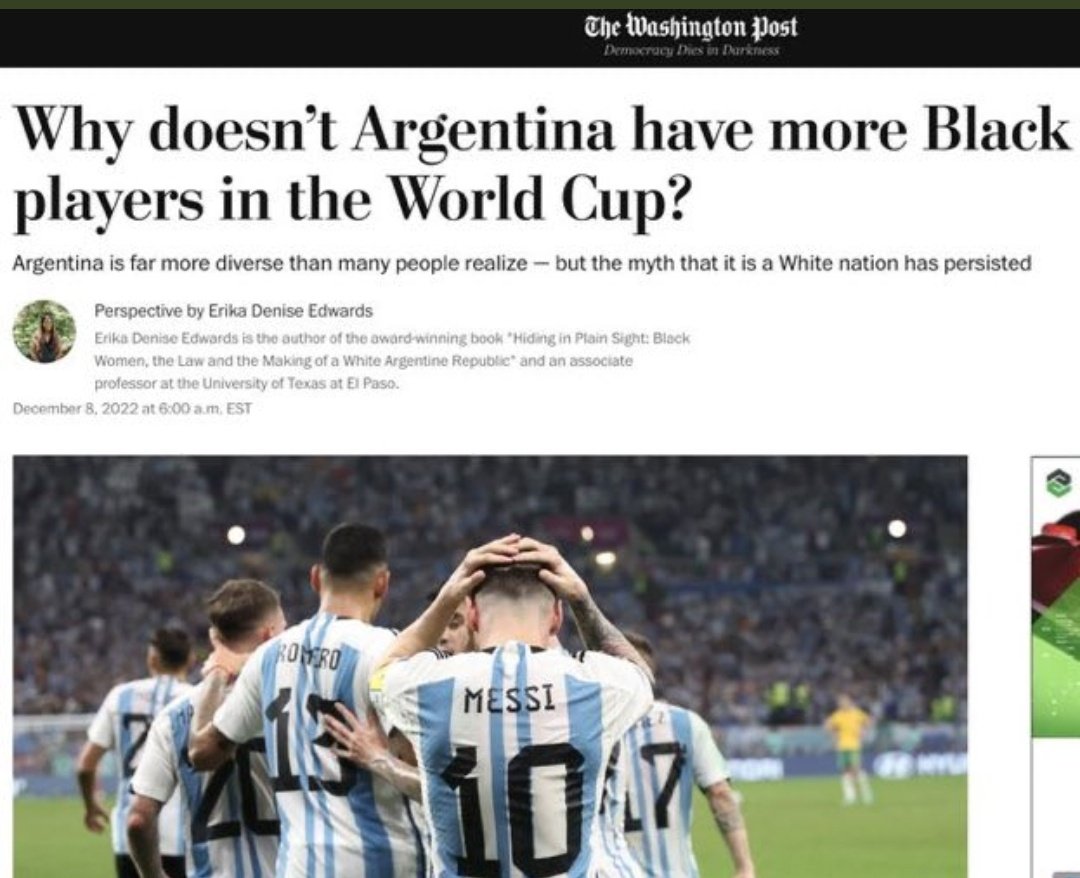 No nos molesten con sus suciedades progres, nosotros no tuvimos Apartheid como los Yankees ni colonias como los europeos.